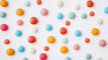 Pastel Spheres Floating in a Clean White Space Modern Presentation