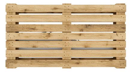 Light wood shipping pallet on black