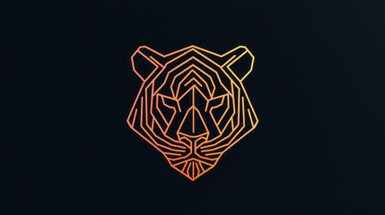 Geometric animal logo with bold lines