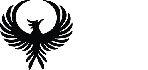 Obraz premium Elegant Bird Silhouette Vector Graphic for Design Projects