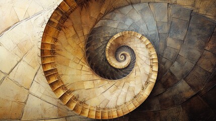 Obraz premium Golden ratio spiral abstract wallpaper