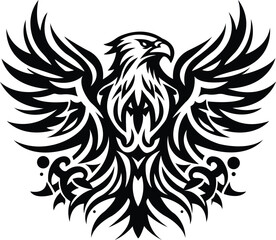 Obraz premium Majestic Eagle Silhouette High Resolution Vector Illustration