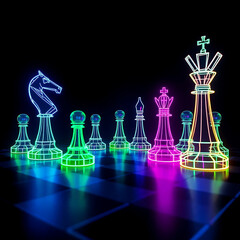 Neon Chess Game