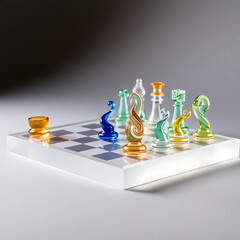 Artistic Glass Chess Set