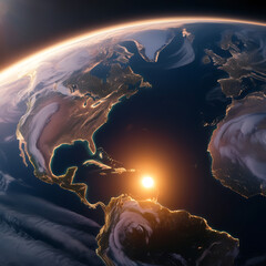 Earth from Space: Sunrise over the Americas