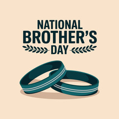 Illustration of National Brother’s Day with Rings Symbolizing Sibling Bond