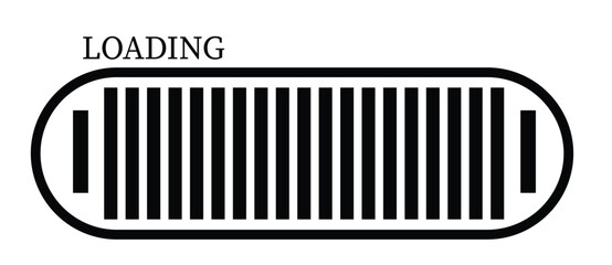 bar code on white loading barcode progress bar technology