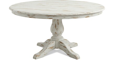Distressed Elegance: A Farmhouse Dining Table