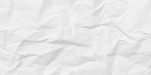 Closeup of white crumpled paper for texture background. Vector illustration.