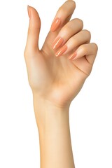 Female hand with manicured nails
