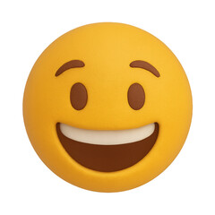 Fototapeta premium Joyful Emoji: A cheerful and expressive emoji radiates pure happiness. This image captures the essence of digital emotions.