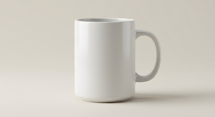 Obraz premium Blank White Ceramic Mug Mockup