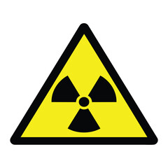 Radioactive material warning sign , vector illustration