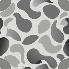 Obraz premium Abstract seamless vector pattern with gray shapes on light background 