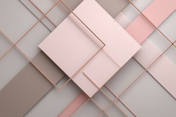 Abstract geometric design with pastel tones and intersecting lines.