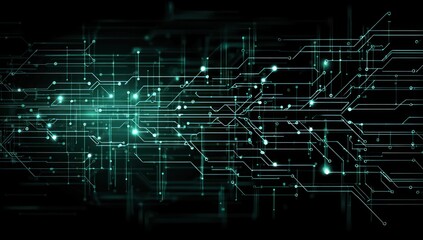 Naklejka premium Abstract technology pattern representing digital connectivity, network architecture, and data flow.