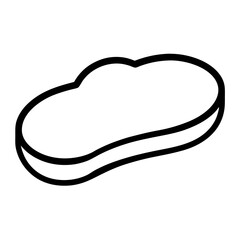 Simple steak cut silhouette vector illustration