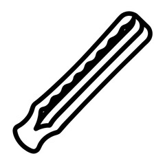 Hair clip accessory outline silhouette vector illustration