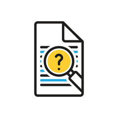 Multi color  icon for inquiry