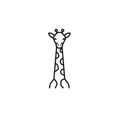Minimalist Giraffe: Simple Line Art Illustration