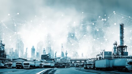 Obraz premium Using big data analytics to improve supply chain processes and drive operational improvements.