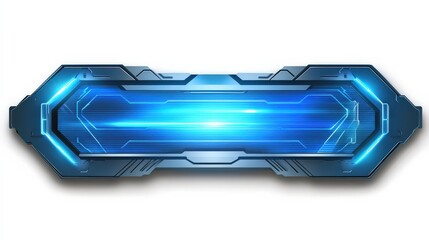 Futuristic Blue Neon Abstract Design with High-Tech Elements