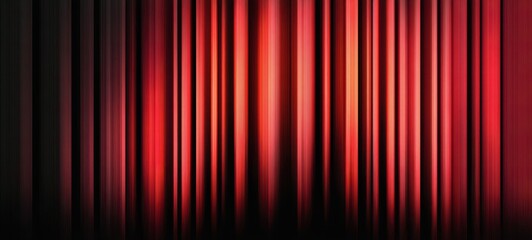 Vertical lines of vibrant red theatrical drapes.