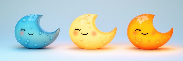 Cute Moon Characters