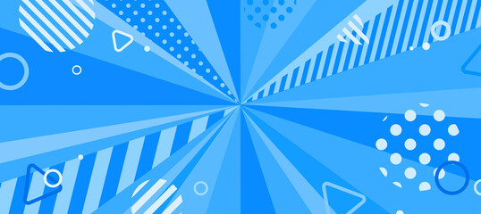 Refreshing and pop light blue radiating abstract 