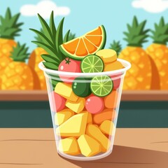 Special drink of cool fruits
