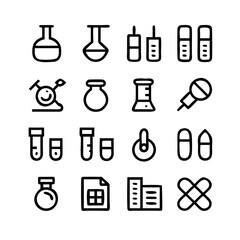 Simple Set of Science Related Vector Line Icons. Contains such Icons as Biology, Astronomy, Physics, Science Test, Lab and more. Editable Stroke. 