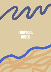 Tropical Vibes Banner Set – Bright Colors, Abstract Leaves & Modern Summer Design for Ads, Posters & Branding