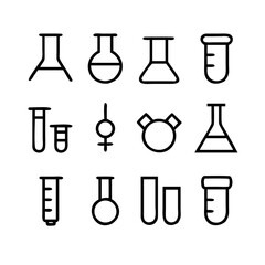 Simple Set of Science Related Vector Line Icons. Contains such Icons as Biology, Astronomy, Physics, Science Test, Lab and more. Editable Stroke. 