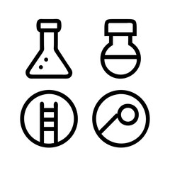 Simple Set of Science Related Vector Line Icons. Contains such Icons as Biology, Astronomy, Physics, Science Test, Lab and more. Editable Stroke. 