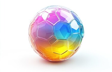 Fototapeta premium Colorful, translucent soccer ball