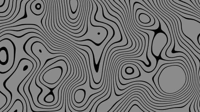 Abstract topography design with black lines on a gray backdrop. Suitable for modern backgrounds, tech graphics, minimalist printables, and geometric patterns.