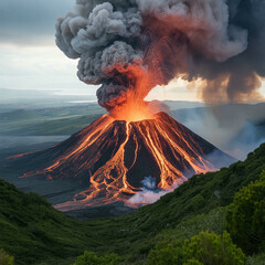 Calm weather on sea or ocean with clouds