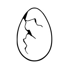 hatching egg line drawing