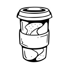 takeaway coffee cup vector design