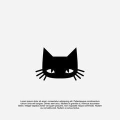 Simple Black Cat Silhouette Design for Modern Decor Projects featuring Minimalist Feline Art and Vector-Based Illustrations Ideal for Graphic Resource Collections