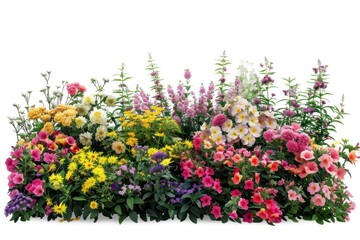 Naklejka premium Colorful vibrant blooming flower bed
