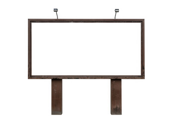 Billboard frame old weathered sign isolated on transparent background