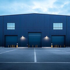 Fototapeta premium Industrial Warehouse Facade.