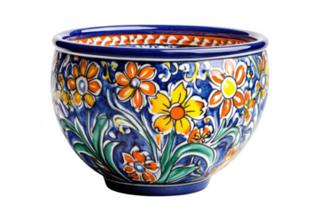 Admire Decorative Bowl, Floral Pattern and Artistic Pottery for Home Decor