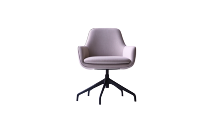 Modern office chair with elegant and comfortable style, isolated on transparent background. PNG