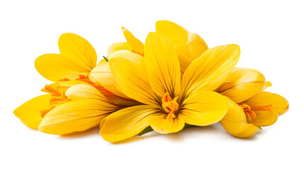 Obraz premium A bunch of yellow flowers are arranged in a row