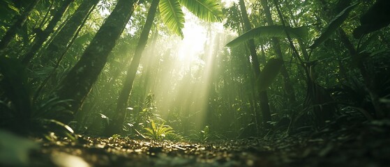 Obraz premium Lush Jungle Sunlight