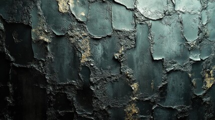 Dark teal grunge texture cracked wall background