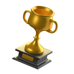 3D Icon of a Golden Trophy