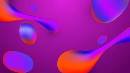 Gradient Fluid  Liquid Shapes Background 